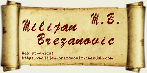 Milijan Brezanović vizit kartica